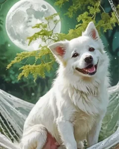 Dog In A Hammock Diamond Painting
