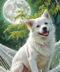 Dog In A Hammock Diamond Painting