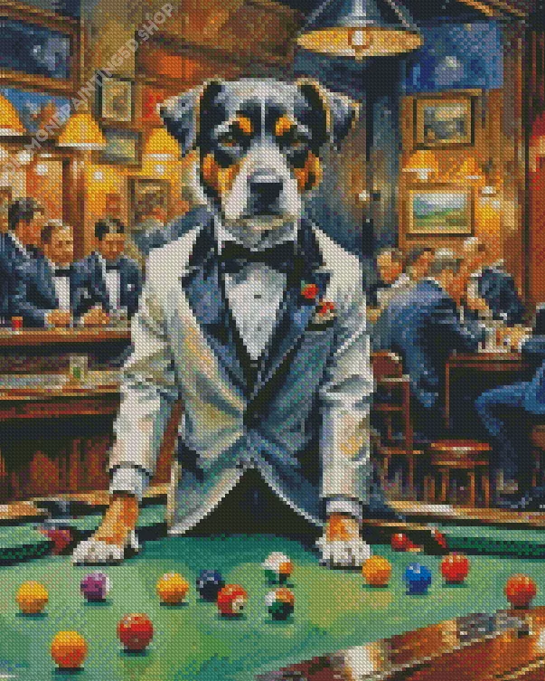aesthetic dog in tuxedo art Diamond By Numbers Dog In Tuxedo Diamond Painting