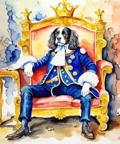 Aesthetic Dog King Diamond Painting