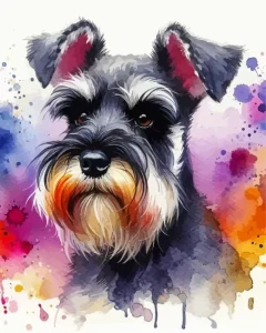 Aesthetic Dog Schnauzer Diamond Painting