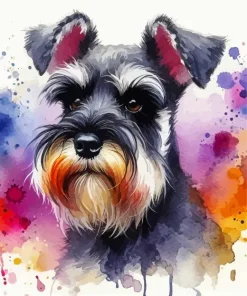 Aesthetic Dog Schnauzer Diamond Painting