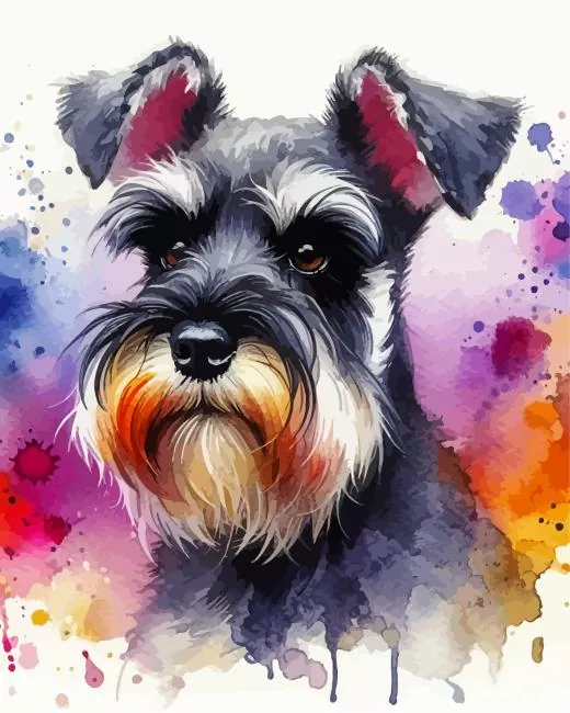 aesthetic dog schnauzer miniature art Diamond Paintings Aesthetic Dog Schnauzer Diamond Painting