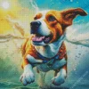 Dog Swimming Art Diamond Painting