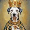 Dog With A Crown Diamond Painting