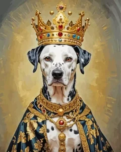 Dog With A Crown Diamond Painting