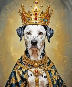 Dog With A Crown Diamond Painting