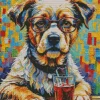 Dog With Glasses Diamond Painting