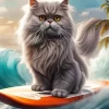 Grey Persian Cat Diamond Painting
