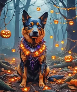 Halloween Dog Art Diamond Painting