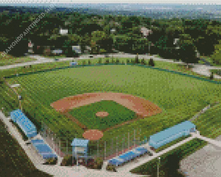 baseball field Diamond With Numbers Baseball Field Diamond Painting