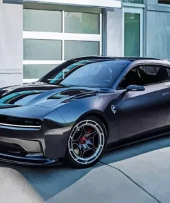 Black Dodge Charger Diamond Painting