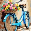 Bike Flowers Basket Diamond Painting