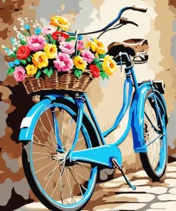 Bike Flowers Basket Diamond Painting