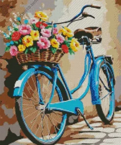 Bike Flowers Basket Diamond Painting