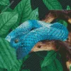 Blue Bush Snake Diamond Painting