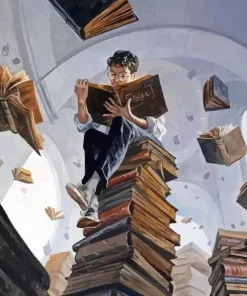 Bookish Man Diamond Painting
