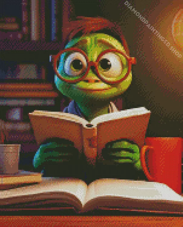 bookworm game Diamond With Numbers Bookworm Game Diamond Painting