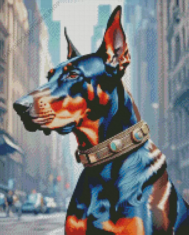 cool doberman art Diamond By Numbers Cool Doberman Art Diamond Painting