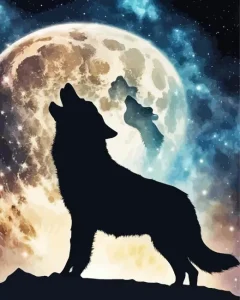 Dog Silhouette Diamond Painting