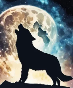 Dog Silhouette Diamond Painting