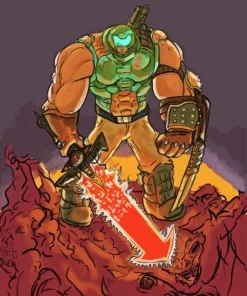 Doomguy Doom Diamond Painting
