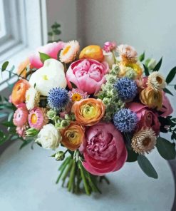 Peonies And Ranunculus Diamond Painting