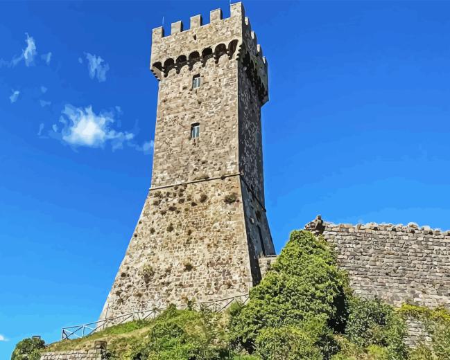 radicofani Diamond With Numbers Radicofani Building Diamond Painting