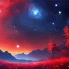 Red Galaxy Diamond Painting