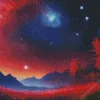 Red Galaxy Diamond Painting