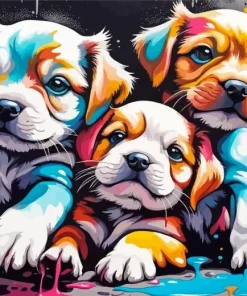 Adorable Puppies Diamond Painting