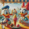 Donald Duck With Daisy Diamond Painting