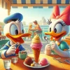 Donald Duck With Daisy Diamond Painting