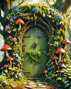Door In A Forest Diamond Painting