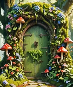 Door In A Forest Diamond Painting