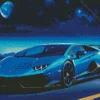 Blue Epic Lamborghini Diamond Painting