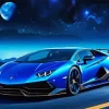 Blue Epic Lamborghini Diamond Painting