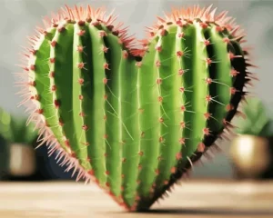 Cactus Heart Diamond Painting