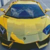 Golden Lamborghini Diamond Painting