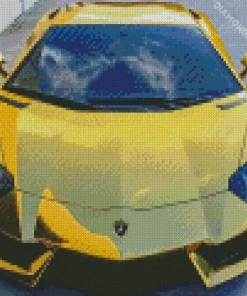 Golden Lamborghini Diamond Painting