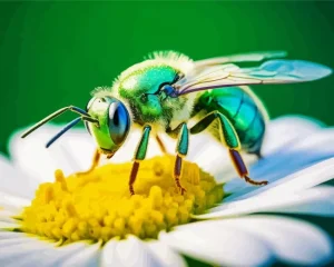 Green Bee Insect Diamond Painting