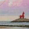 Red Horse Lighthouse Diamond Painting