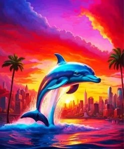 Jumping Dolphin Diamond Painting