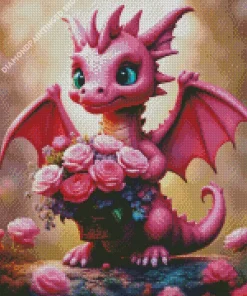 Little Pink Dragon Diamond Painting