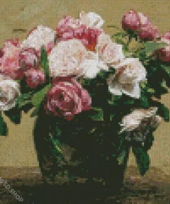 Pink Roses Diamond Painting