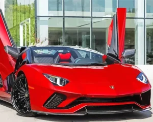 Red Lamborghini Diamond Painting