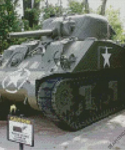 Sherman Tank Diamond Painting