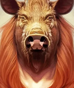 Boar Face Diamond Painting