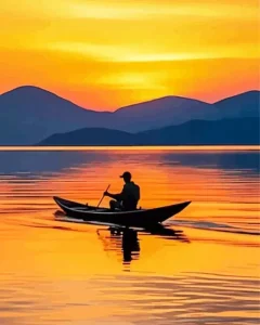 Boat Silhouette Diamond Painting