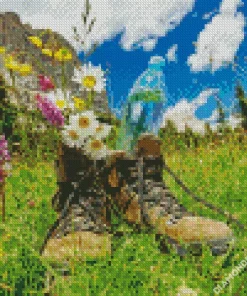 Hiking Boots Diamond Painting